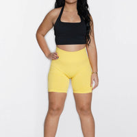 Contour Scrunch Shorts - Yellow