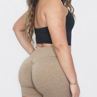 Seamless Scrunch Shorts - Taupe