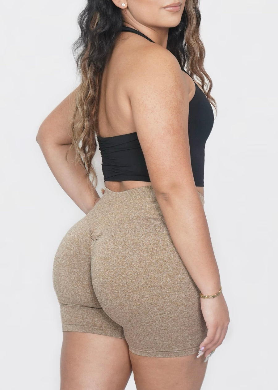 Seamless Scrunch Shorts - Taupe